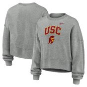 USC Trojans Women's Nike Gray Phoenix Arch Oversized Sweatshirt